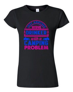 Junior Just Another Wine Drinker with a Camping Problem Funny DT T-Shirt Tee