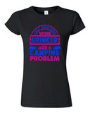 Junior Just Another Wine Drinker with a Camping Problem Funny DT T-Shirt Tee