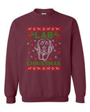 Lab Christmas Dog Puppy Paw Hound Ugly Christmas Funny DT Crewneck Sweatshirt