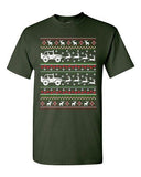 Truck Sleigh Santa Reindeer Ugly Christmas Gift Funny Adult DT T-Shirt Tee