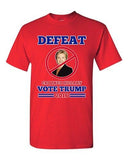 Defeat Crooked Hillary Vote Trump 2016 President Election DT Adult T-Shirt Tee