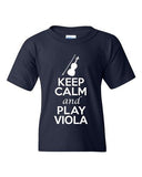 City Shirts Keep Calm And Play Viola Brass Music Lover DT Youth Kids T-Shirt Tee