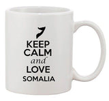 Keep Calm And Love Somalia Africa Country Map Patriotic Ceramic White Coffee Mug