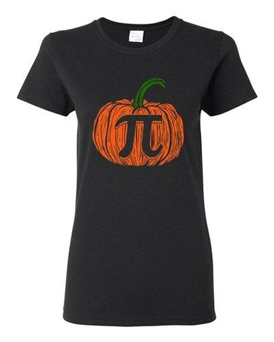 Ladies Pi Pumpkin Halloween Trick Or Treat Funny Parody Costume DT T-Shirt Tee
