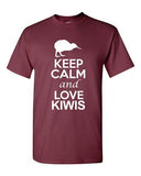 City Shirts Keep Calm And Love Kiwis Bird Animal Lovers DT Adult T-Shirts Tee