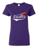 Ladies Lucille Bat Blood Zombie Comics TV Parody DT T-Shirt Tee