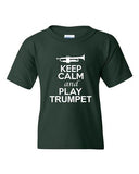 City Shirts Keep Calm And Play Trumpet Music Lover DT Youth Kids T-Shirt Tee