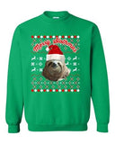 Merry Slothmas Sloth Lazy Animals Ugly Christmas Funny DT Crewneck Sweatshirt