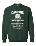 Camping Where Friend And Marshmallow Get Toasted Together DT Crewneck Sweatshirt