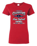 Ladies New World Champion 5-Time New England Football Sports DT T-Shirt Tee