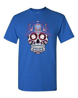 Tribal Skull Baseball Chicago Sports Adult DT T-Shirt Tee
