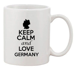 Keep Calm And Love Germany Berlin Country Map Patriotic Ceramic White Coffee Mug