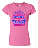 Junior Just Another Wine Drinker with a Camping Problem Funny DT T-Shirt Tee