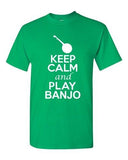 City Shirts Keep Calm And Play Banjo String Music Lovers DT Adult T-Shirts Tee