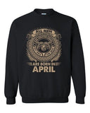 Aries All Men Are Created Equal Best Born In April Funny DT Crewneck Sweatshirt