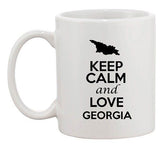 Keep Calm And Love Georgia Tbilisi Country Patriotic Ceramic White Coffee Mug