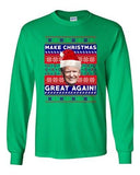 Long Sleeve Adult T-Shirt New Trump President Make Christmas Great Again Xmas DT