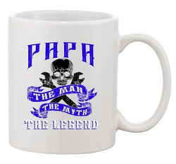 Papa The Man The Myth The Legend Father Dad Funny DT Ceramic White Coffee Mug