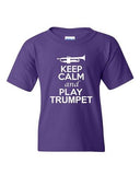 City Shirts Keep Calm And Play Trumpet Music Lover DT Youth Kids T-Shirt Tee