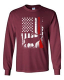 Long Sleeve Adult T-Shirt Deer Antlers Gun Hunting American Flag Patriotic DT