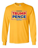 Long Sleeve Adult T-Shirt Trump Pence 2016 Vote USA Campaign Election (B) DT