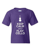 City Shirts Keep Calm And Play Cello Music Lover DT Youth Kids T-Shirt Tee