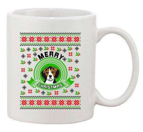 Merry Christmas Beagles Dog Puppy Pet Lover Ugly Xmas Funny DT Coffee 11 Oz Mug