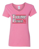 V-Neck Ladies Trump Pence 2016 Vote Support Election America USA T-Shirt Tee