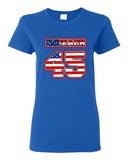 Ladies Impeach 45 President Donald USA American Flag Political DT T-Shirt Tee