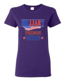 Ladies Hilliary Prison 2016 Hillary Liar Flag President Political DT T-Shirt Tee
