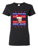 Ladies New Trump President Make Christmas Great Again Xmas Funny DT T-Shirt Tee