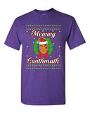 Mewwy Cwithmath Xmas Tyson Boxer Ugly Christmas Funny Adult DT T-Shirt Tee