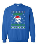 Merry Woofmas Husky Dog Puppy Paw Ugly Christmas Funny DT Crewneck Sweatshirt